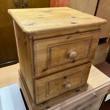 Load image into Gallery viewer, Solid Pine 2 Drawer Bedside Unit