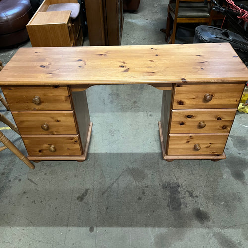 Pine 6 Drawer Dressing Table