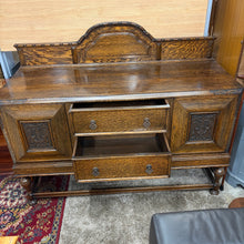 Load image into Gallery viewer, Vintage Oak Ornate Sideboard