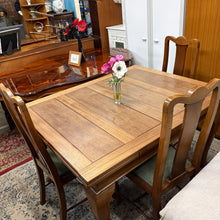 Load image into Gallery viewer, Vintage Draw Leaf Table with 3 Chairs