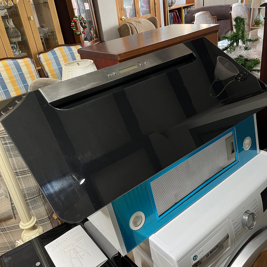 Electriq Sloping Black Glass Cooker Hood