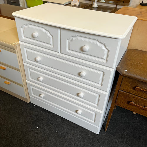White 3 + 2 Chest of Drawers
