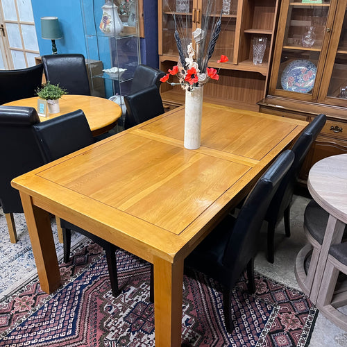 Solid Oak Extending Table and 4 Chairs
