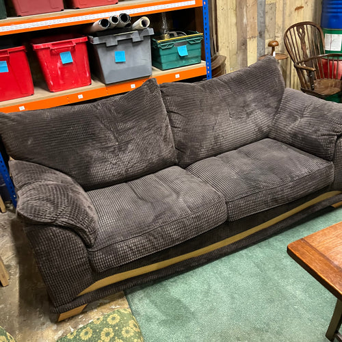 Jumbo Cord Brown 3 Seater Sofa