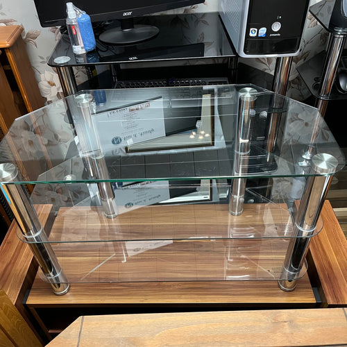 Glass and Chrome TV Unit