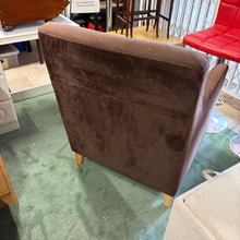 Load image into Gallery viewer, Brown Velour Armchair