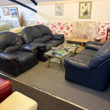 Load image into Gallery viewer, 2 x 2 Seater Sofas with Manual Recliner Armchair