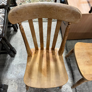 Pair of Solid Pine Farmhouse Chairs