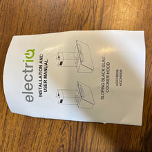 Load image into Gallery viewer, Electriq Sloping Black Glass Cooker Hood