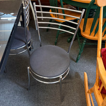 Load image into Gallery viewer, Black &amp; Chrome Extending Table &amp; 4 Chairs