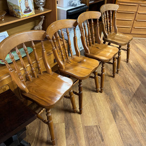 Set of 4 Pine Farmhouse Chairs