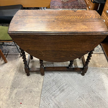 Load image into Gallery viewer, Oak Drop Leaf Table with Barley Twist Legs