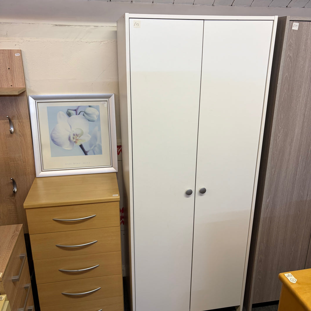White 2 Door Wardrobe