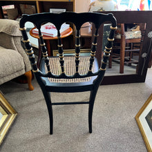Load image into Gallery viewer, Vintage Napoleon III Black and Gold Ebonized Chair