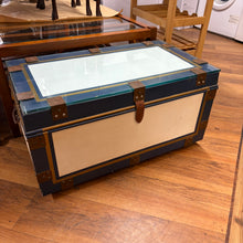 Load image into Gallery viewer, Vintage Glass Top Steamer Trunk/Chest