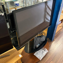 Load image into Gallery viewer, LG 42” TV with Remote and Wood and Glass TV Stand