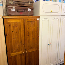 Load image into Gallery viewer, 2 Door White Wardrobe with Top Box