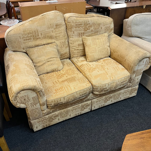 Gold Fabric 2 Seater Sofa