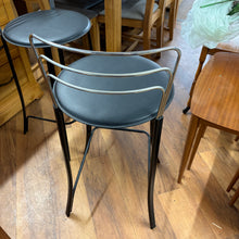 Load image into Gallery viewer, Pair of Black and Chrome Bar Stools