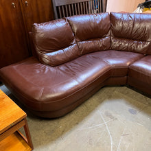 Load image into Gallery viewer, Brown Faux Leather Corner Sofa