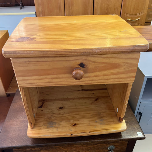 Pine 1 Drawer Bedside