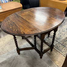 Load image into Gallery viewer, Oak Drop Leaf Table with Barley Twist Legs
