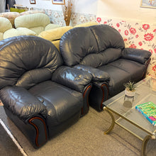 Load image into Gallery viewer, 2 x 2 Seater Sofas with Manual Recliner Armchair