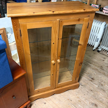 Load image into Gallery viewer, Solid Pine Glass Display Cabinet