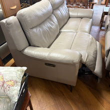 Load image into Gallery viewer, DFS Stowen Grey Leather Electric Reclining Suite