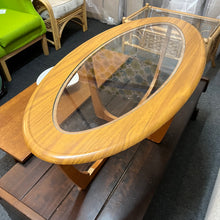 Load image into Gallery viewer, Mid Century Oval Glass Top Coffee Table