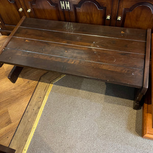 Large Heavy Rustic Oak Coffee Table