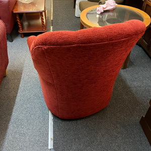 Terracotta Button Back Bedroom Chair