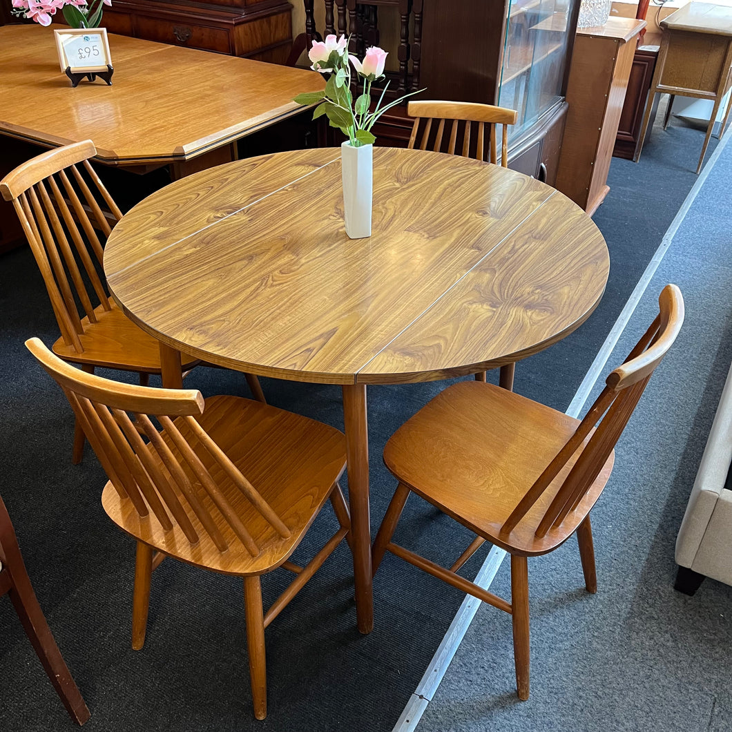 Vintage Formica Drop Leaf Table and Chairs