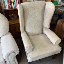 Load image into Gallery viewer, Cream Fabric Fireside Chair