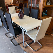 Load image into Gallery viewer, White Gloss Table and 6 Chairs
