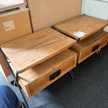 Load image into Gallery viewer, Pair of Rustic 1 Drawer Bedsides/Side Tables