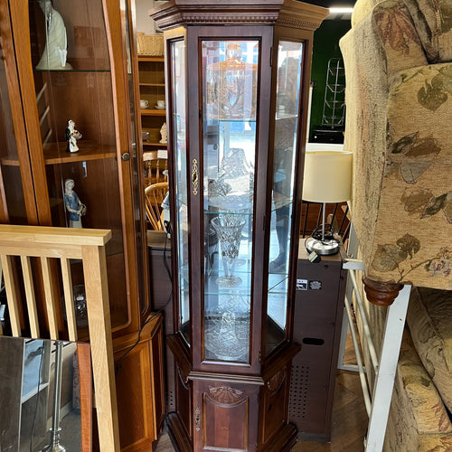 1 Door Mirrored Back Slim Display Unit