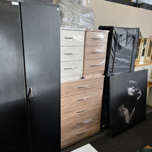 Load image into Gallery viewer, Ex Display 1 Door Black Wardrobe