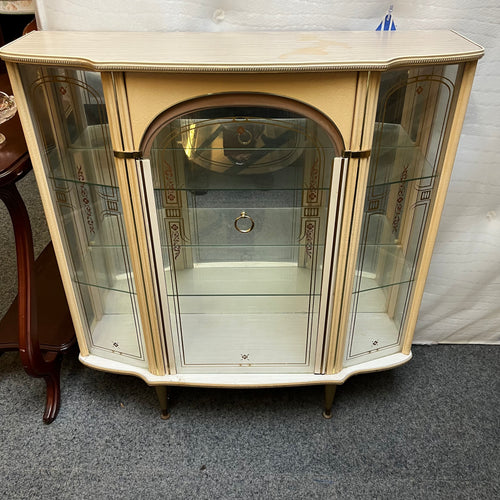 Vintage Cream Formica China Cabinet