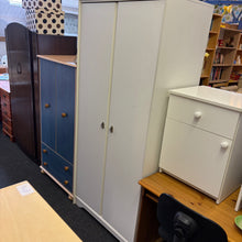 Load image into Gallery viewer, White 2 Door Wardrobe