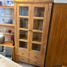 Load image into Gallery viewer, Solid Wood Rustic 4 Drawer Display Cabinet