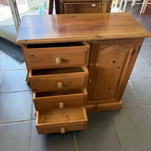 Load image into Gallery viewer, Pine 1 Door 4 Drawer Unit