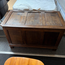 Load image into Gallery viewer, Vintage Oak Ottoman