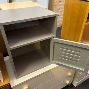 Grey Metal 1 Door Cupboard