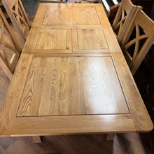 Load image into Gallery viewer, Natural Solid Oak Extending Table and 6 Chairs