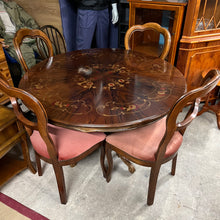 Load image into Gallery viewer, Round Ornate Dining Table and 4 Chairs