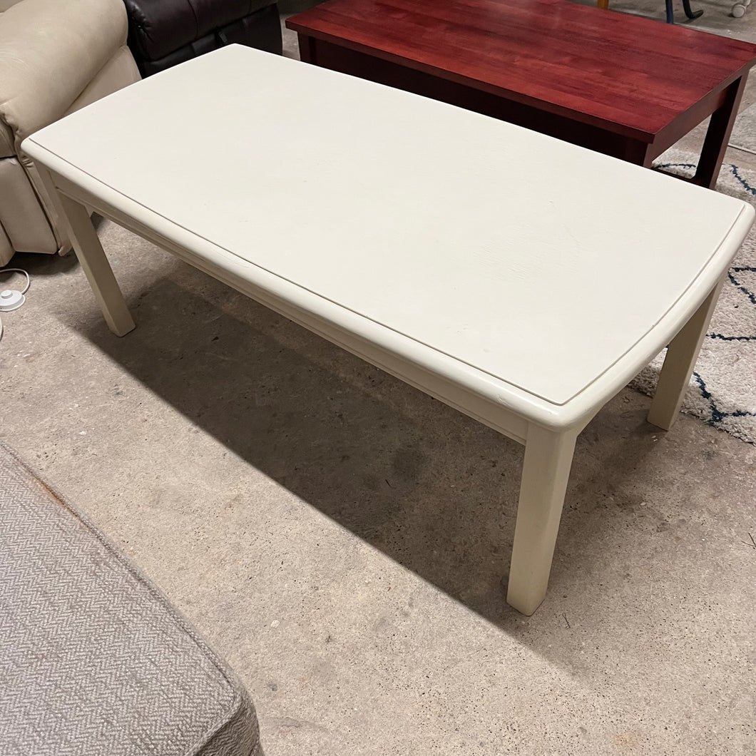 Large White Painted Coffee Table