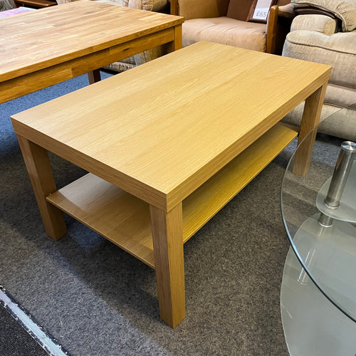 Oak Effect Coffee Table with Shelf