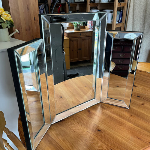 Triple Glass Framed Dressing Table Mirror