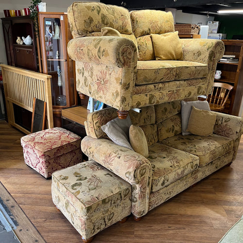 3 + 2 Seater Sofas With Storage Footstool
